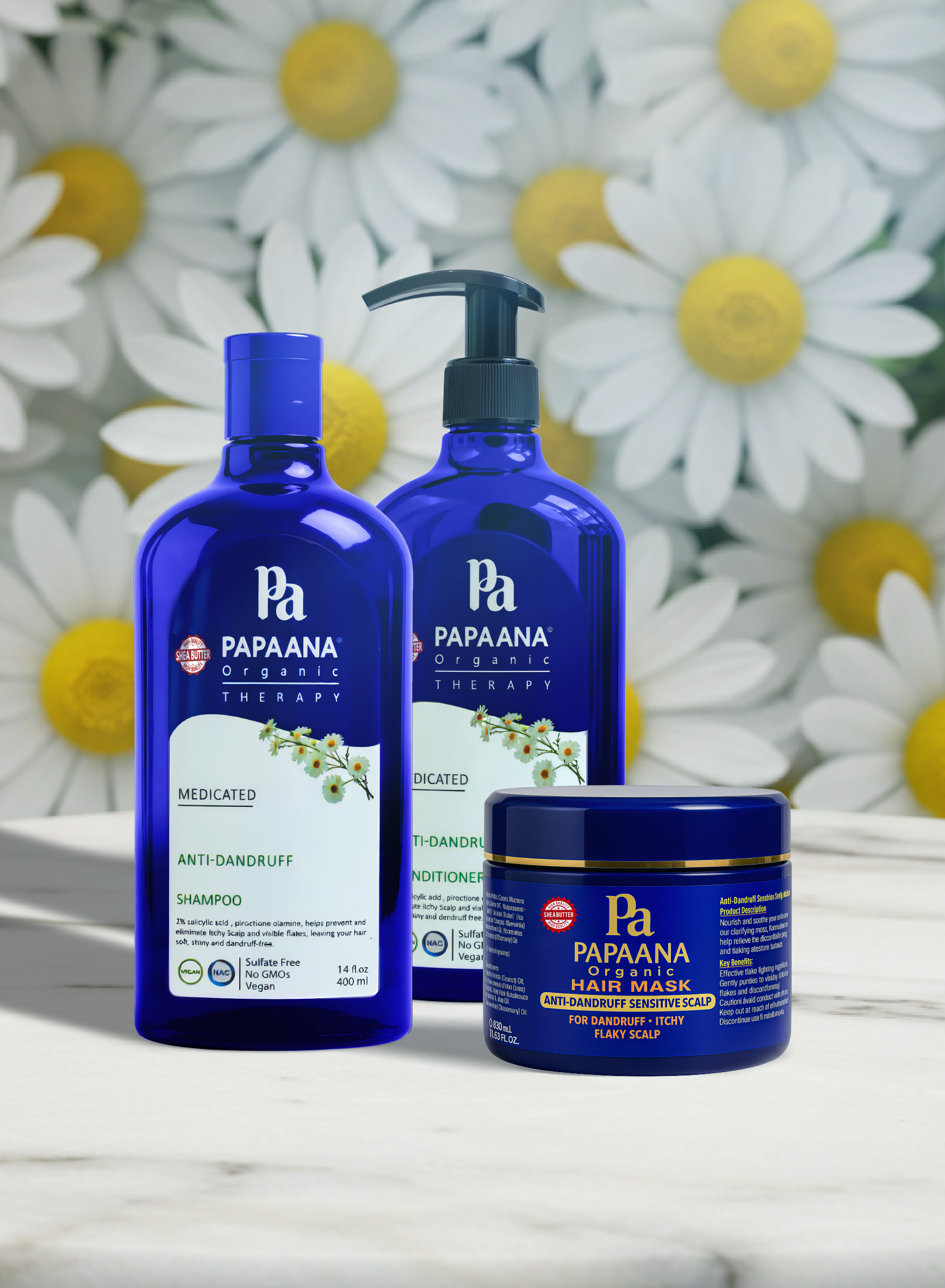 Papaana Anti-Dandruff Care Set for organic scalp relief and flake control
