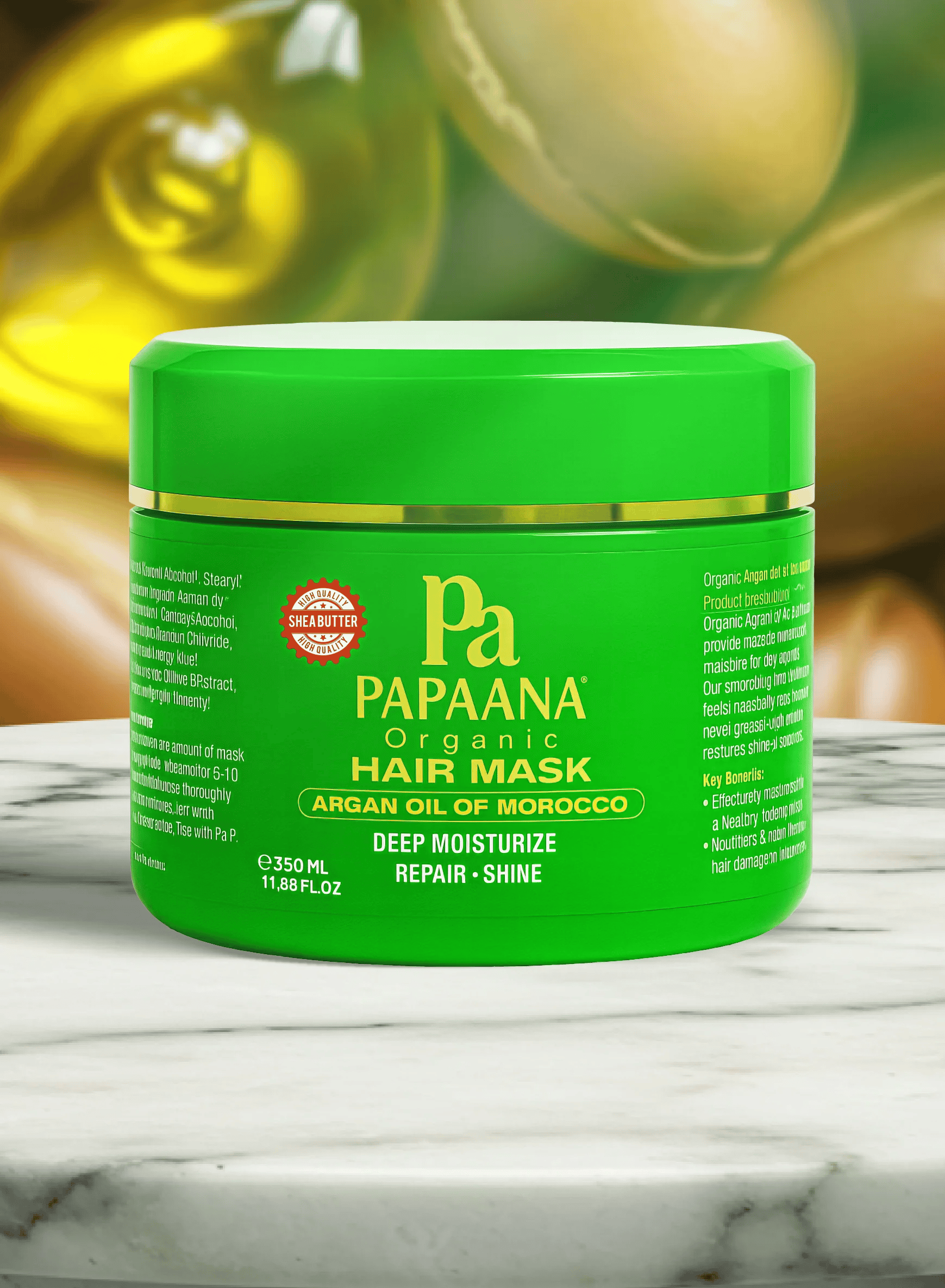 Papaana Argan Oil Hair Mask for organic deep repair & hydration