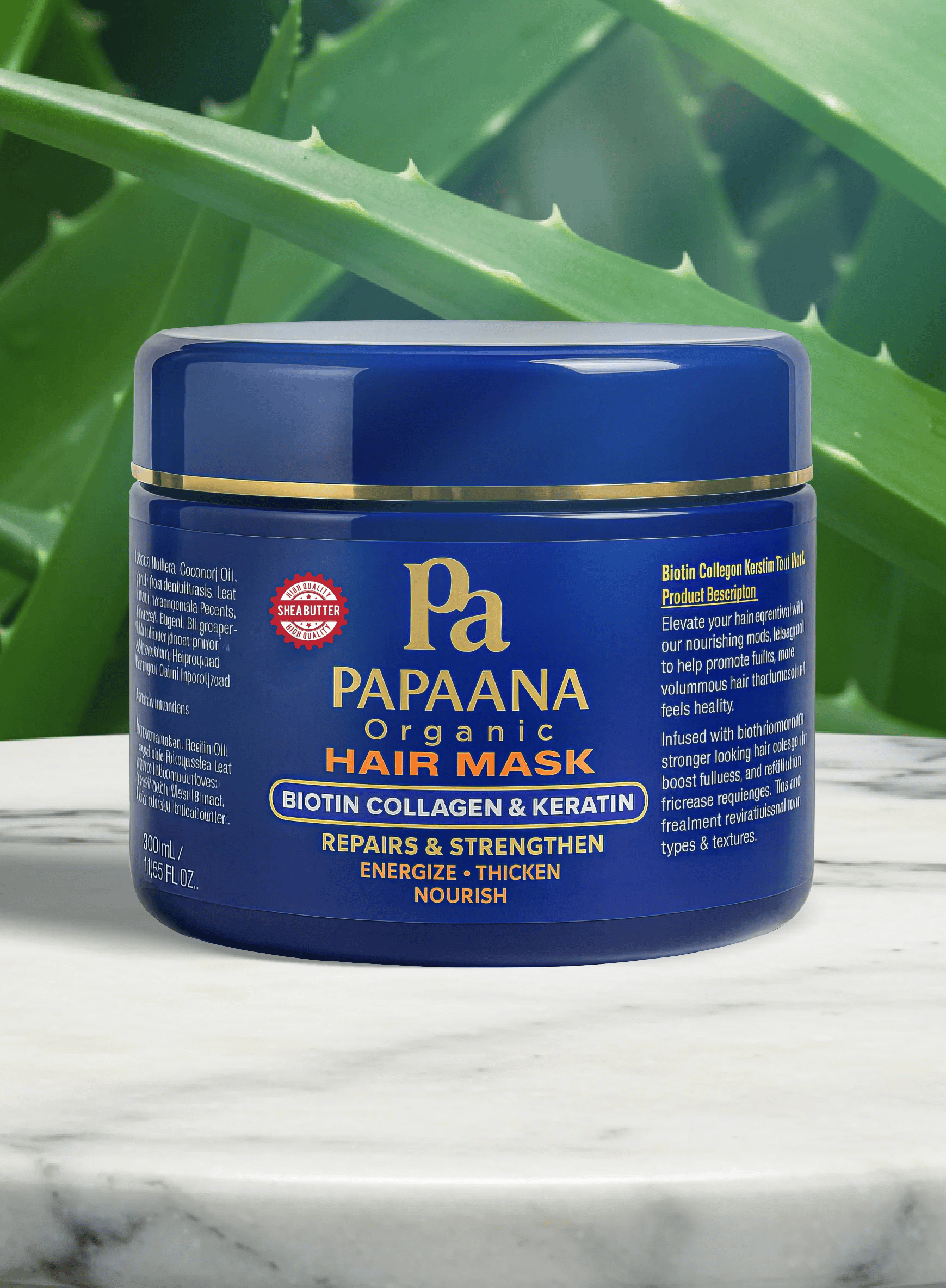 Papaana Biotin & Keratin Hair Mask for organic repair