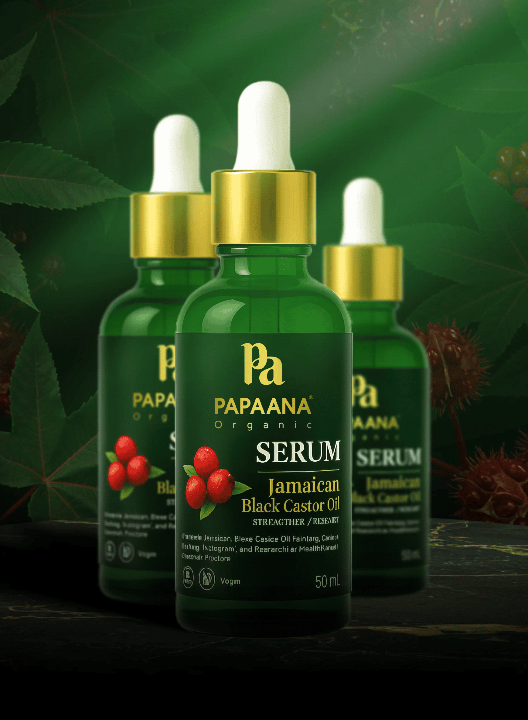 Papaana Black Castor Oil Serum for organic repair & growth